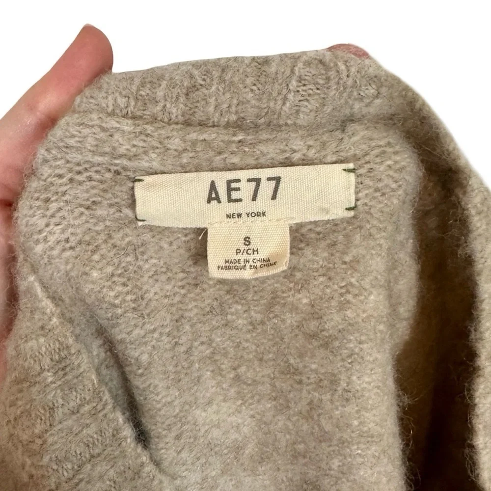 AE77 Premium Alpaca-Blend Sweater in Light Brown American Eagle